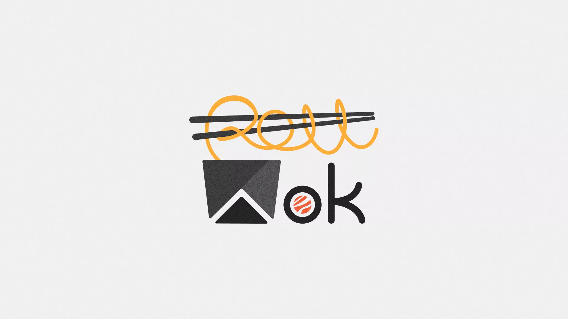 Разработка логотипа суши-бара «Roll Wok Club» в Гусиноозёрске